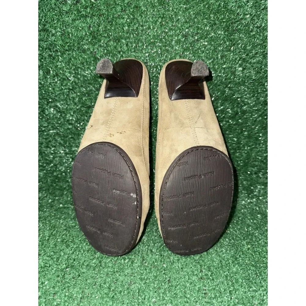 Hush Puppies Vintage Brown Leather Suede Low Heeled Shoes W/ Gems Women Size 7 M